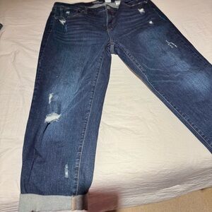 Time and Tru Mid-Rise Dark Blue Denim Jeans